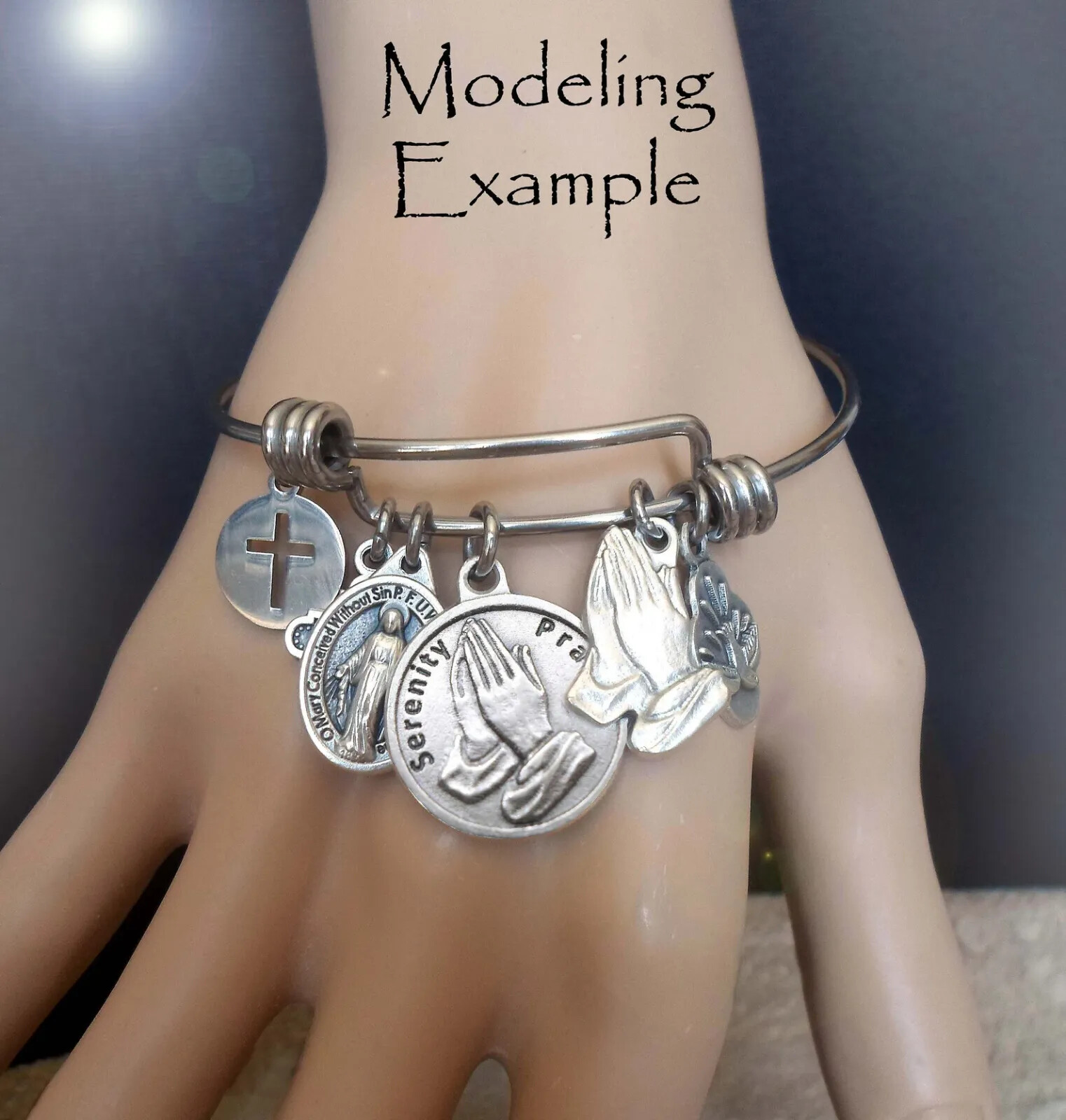 Archangel Barachiel Bangle, Patron Saint of Blessings and Lightning, Catholic