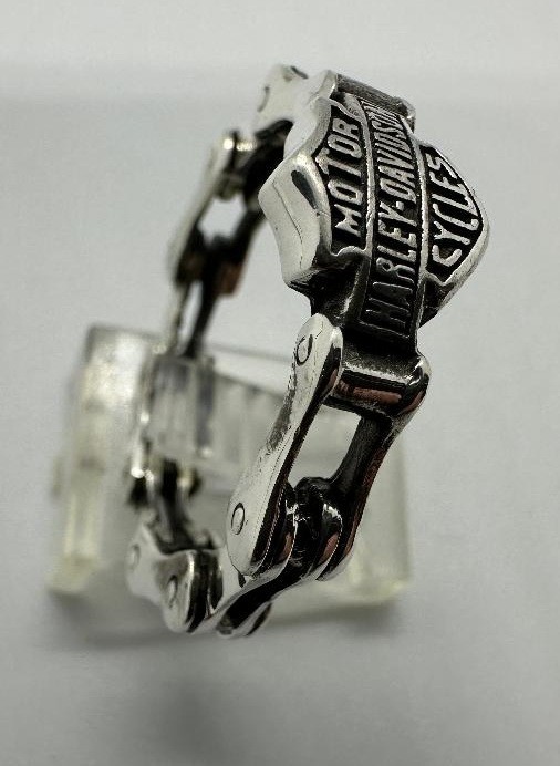 Harley-Davidson ® Sterling Silver Men’s Motorcycle Bike Chain Ring B2