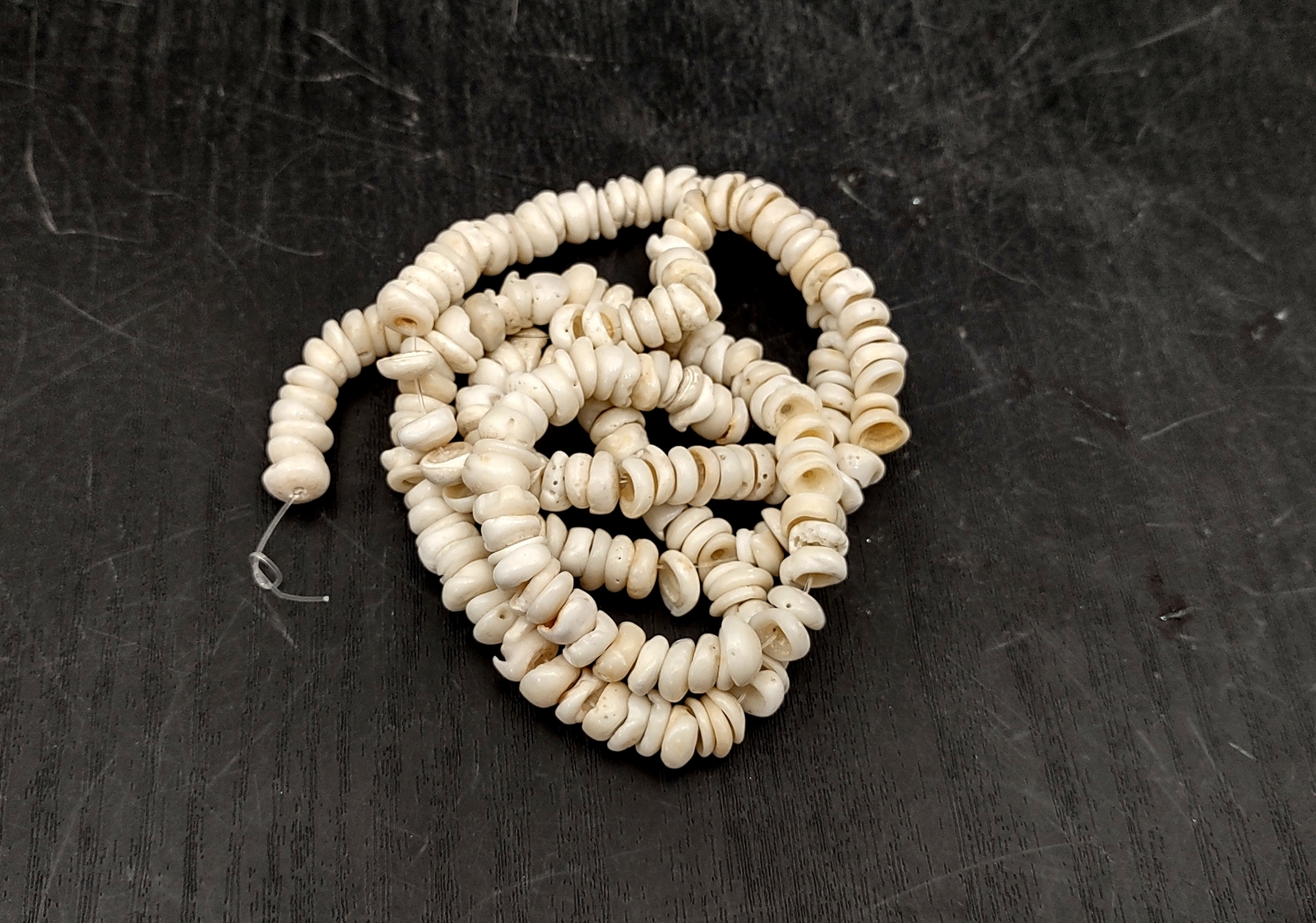 White Puka Seashell Strand Beads (1 strand approx. 16 inches x 4-5+ mm)