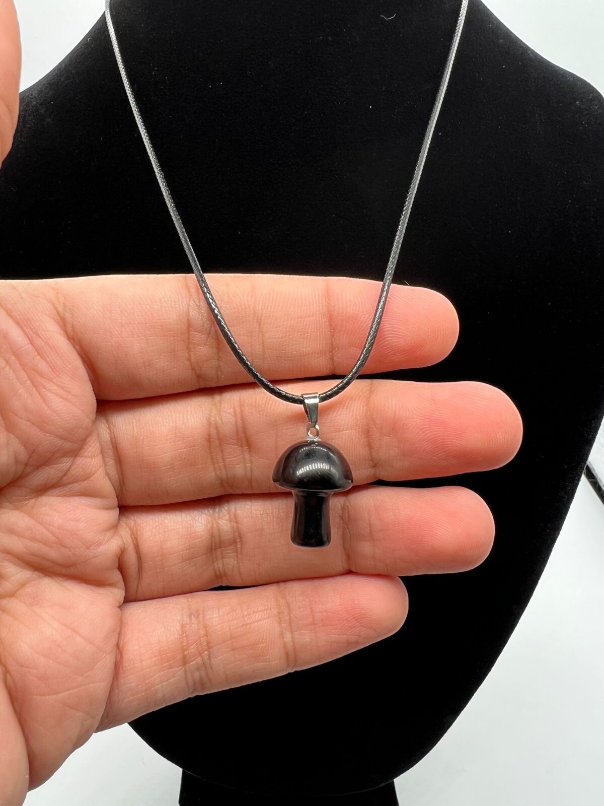 Trendy Necklace Colorful Mushroom Stone Decorative Accessories