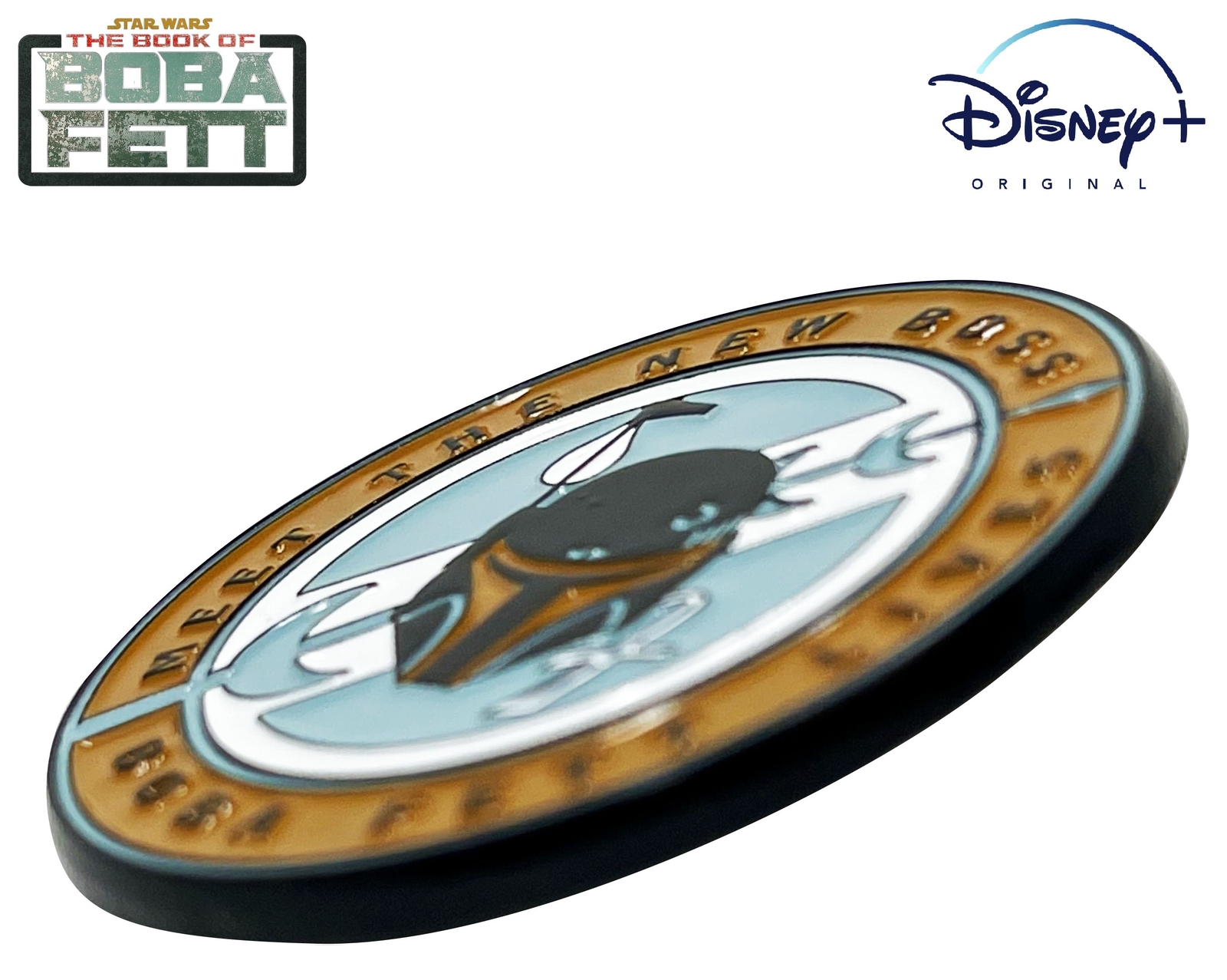 THE BOOK OF BOBA FETT PIN, MEET THE NEW BOSS Star Wars BOBA FETT LIVES PIN, 4cm