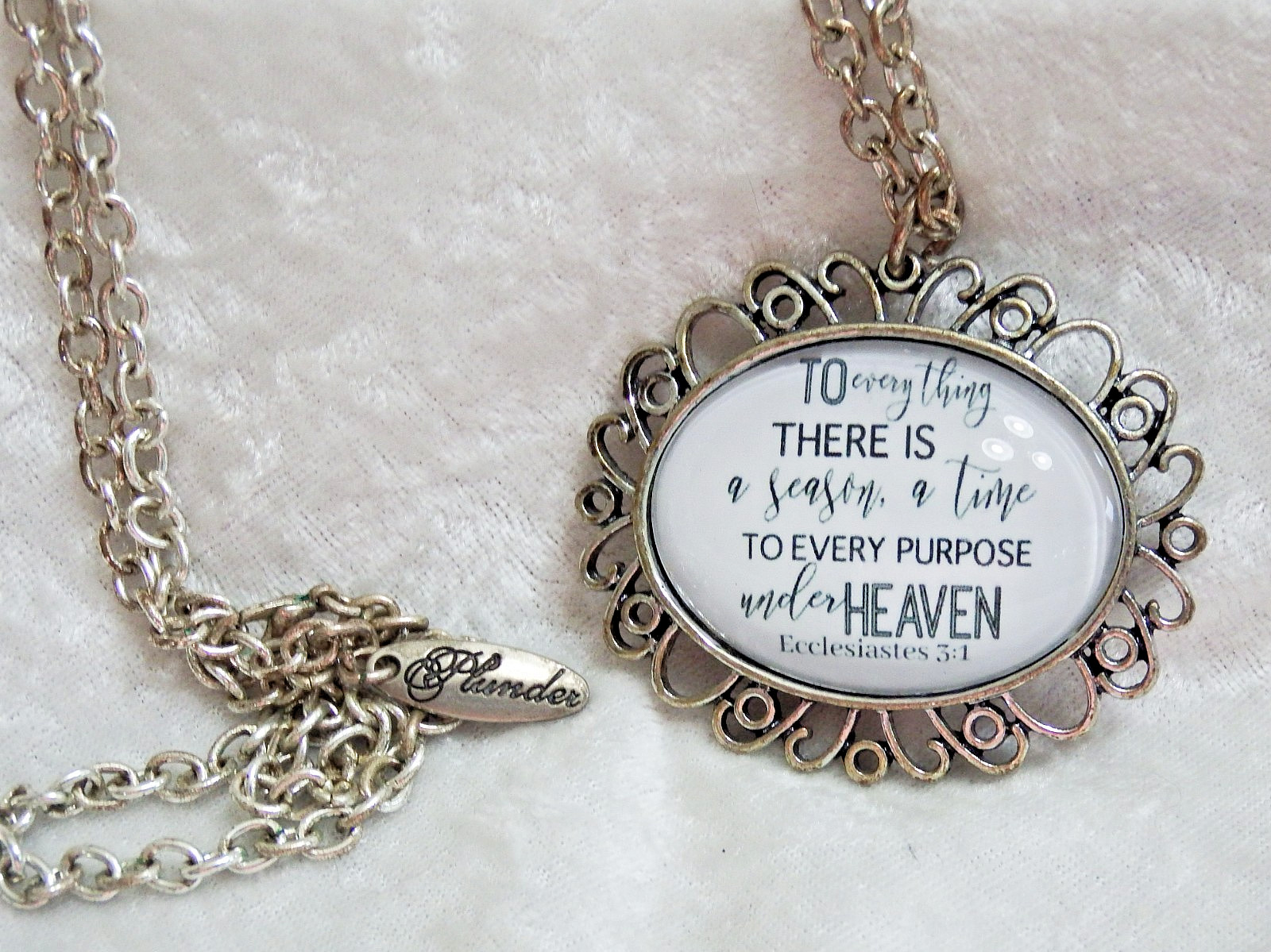 PLUNDER PENDANT NECKLACE WITH BIBLE VERSE