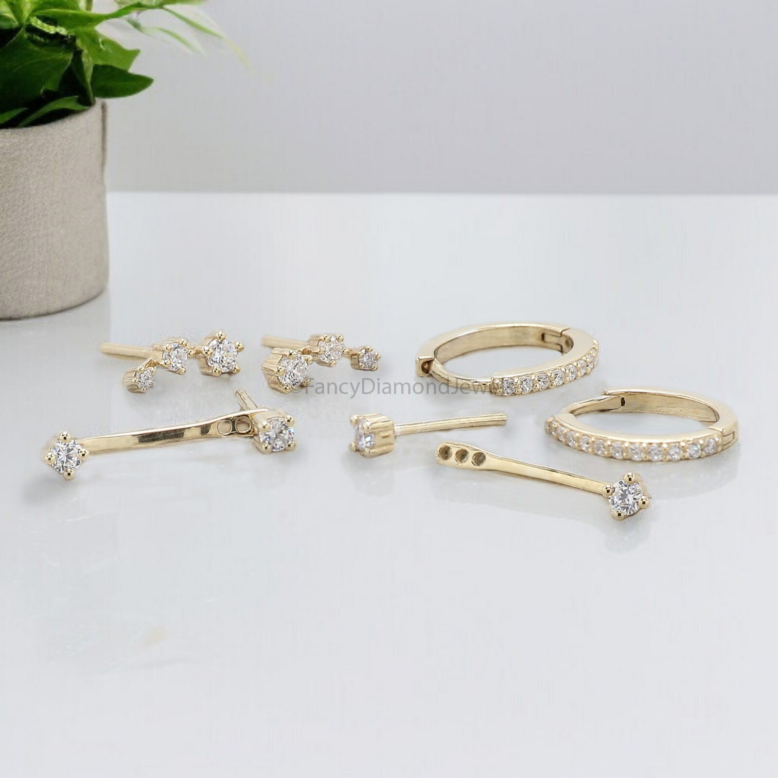 Front Back Earring Set ear jacket dainty ear jacket gold ear jacket earrings