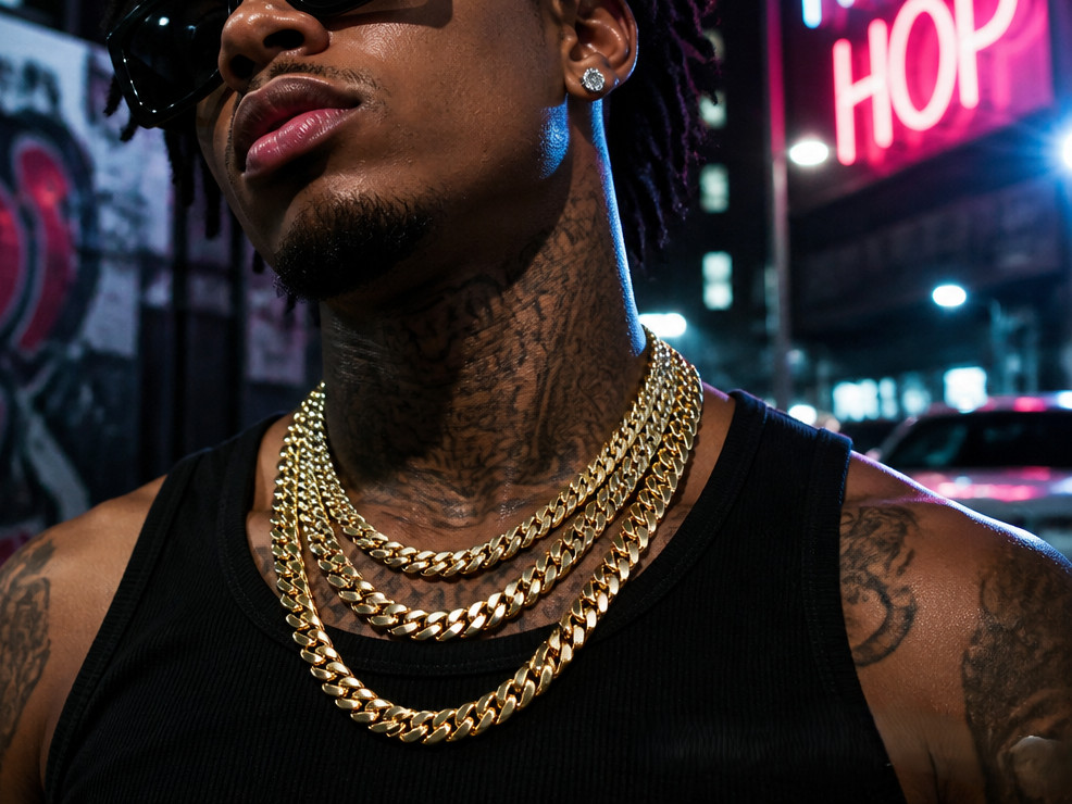 Miami Cuban Chain Necklace Men, 14k Gold Plated Stainless Steel 6–12mm 16–30″