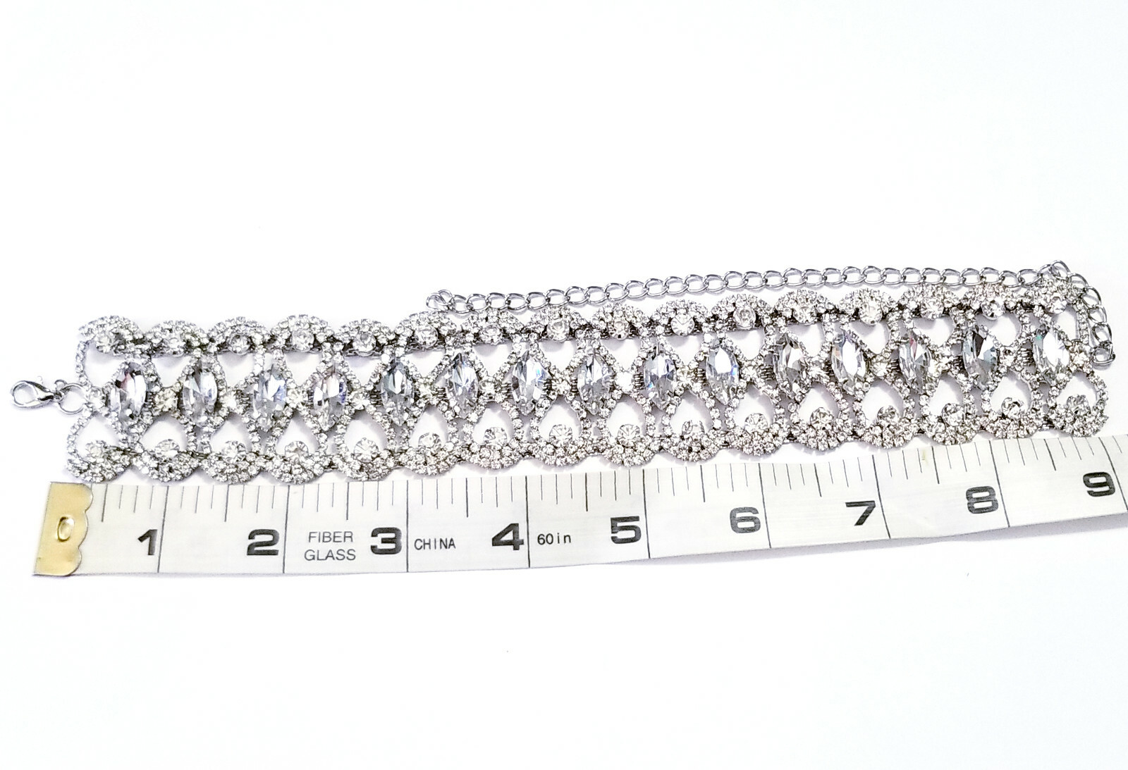 Black Gothic Rhinestone Choker Necklace Collar Prom Pageant Jewelry