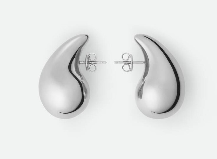 Silver Bottega Veneta Inspired SMALL 20X30 mm Teardrop