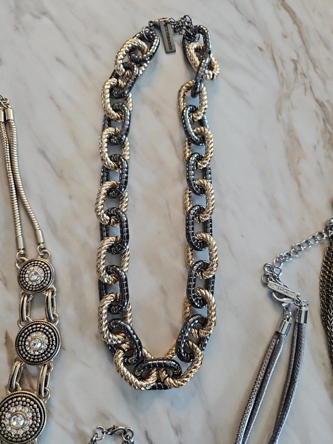 18pc Costume Necklace Lot Faux Pearls Beaded Chunky Statement Resale Branded