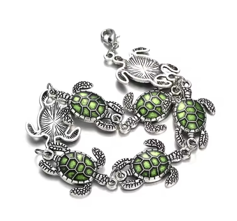 Alloy Green Sea Turtle bracelet 20 cm (7.8 in)