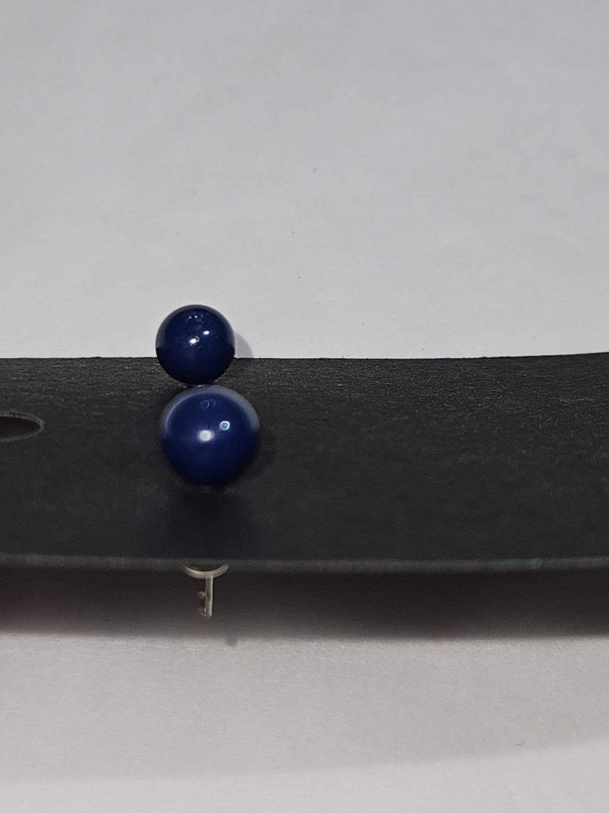 Blue Round Stud Earrings 0.25 inch