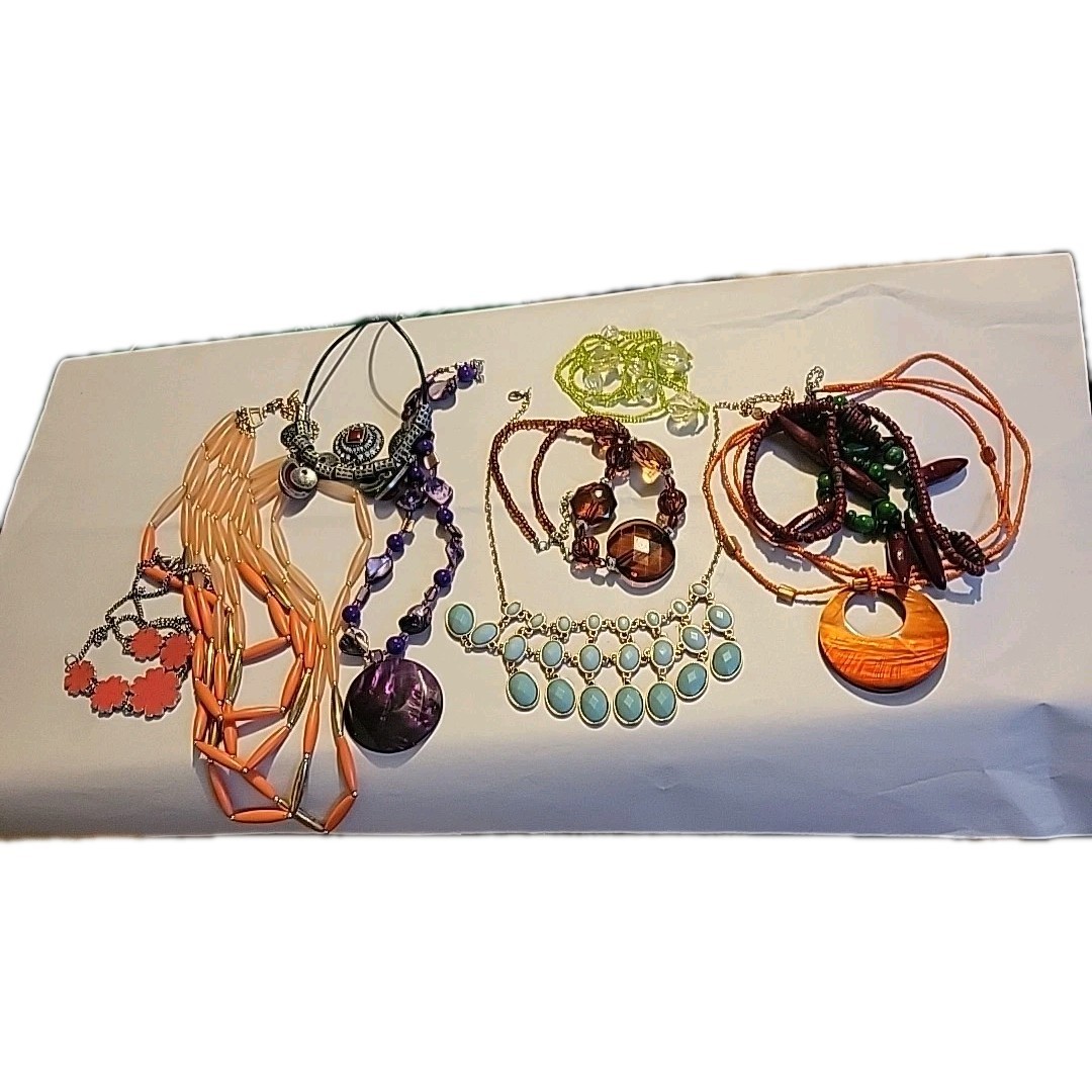 Lot of 9 Wearable Pendant Necklaces Bag No 2
