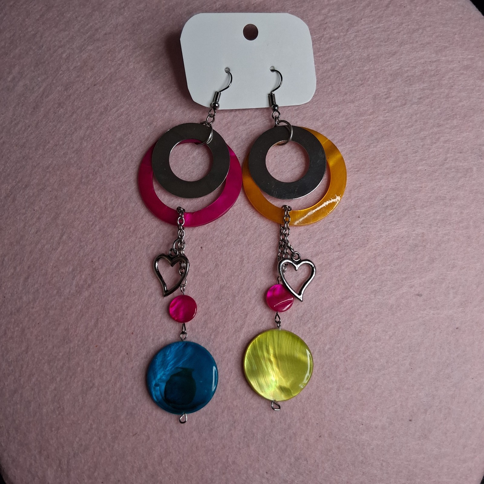 BEAUTY-CAMILLE Multicolor Round Dangle/Drop Hook Earrings Love Theme