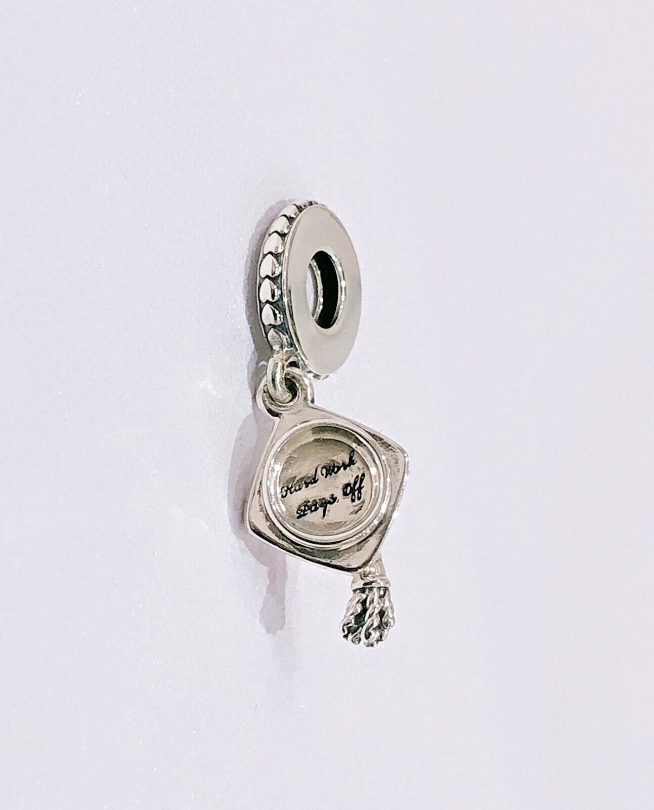 New 100% Authentic PANDORA 925 Silver Graduation Cap Dangle Charm 791892