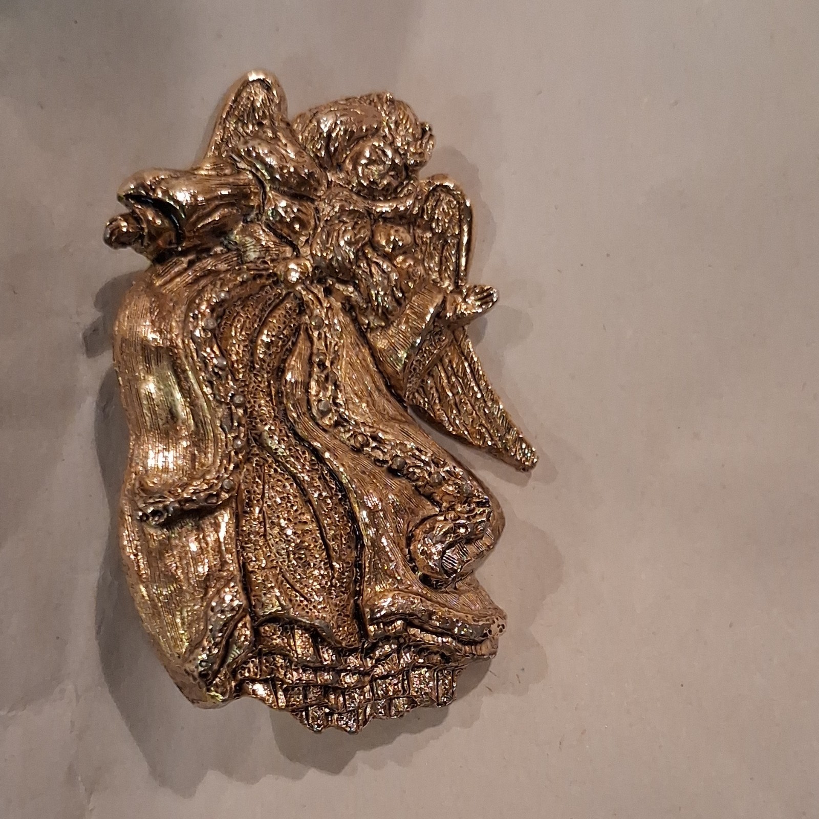 Vintage Brass Angel Pin Roman INC RR US 1980’s