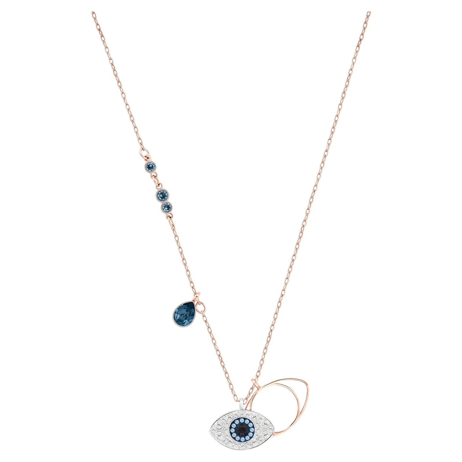 Swarovski Symbolica Evil Eye Blue Crystal Pendant Necklace