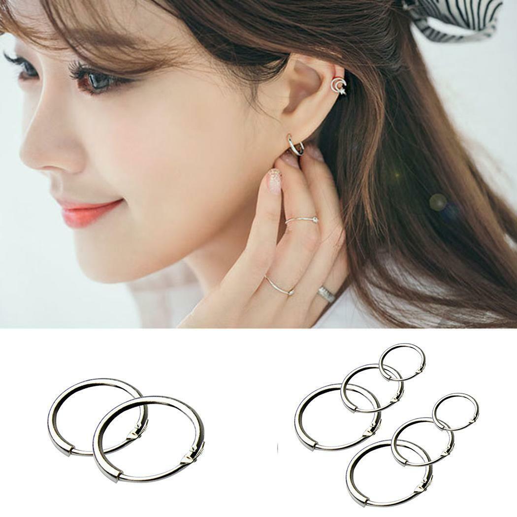New Round Small Sleeper Hoops Earrings 3 Pairs Earrings Hoop13mm 14mm 15mm Gift-