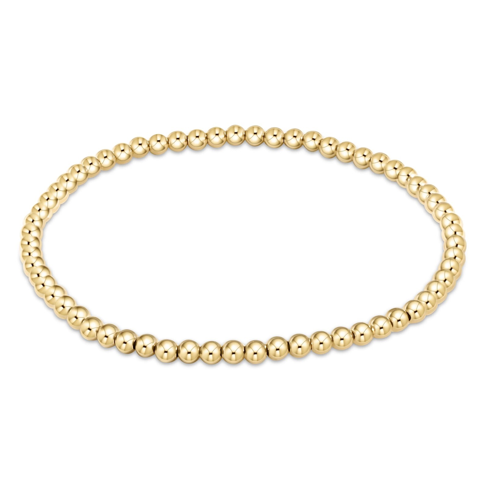 14kt Gold-filled Classic 3mm Bead Stretch Bracelet New