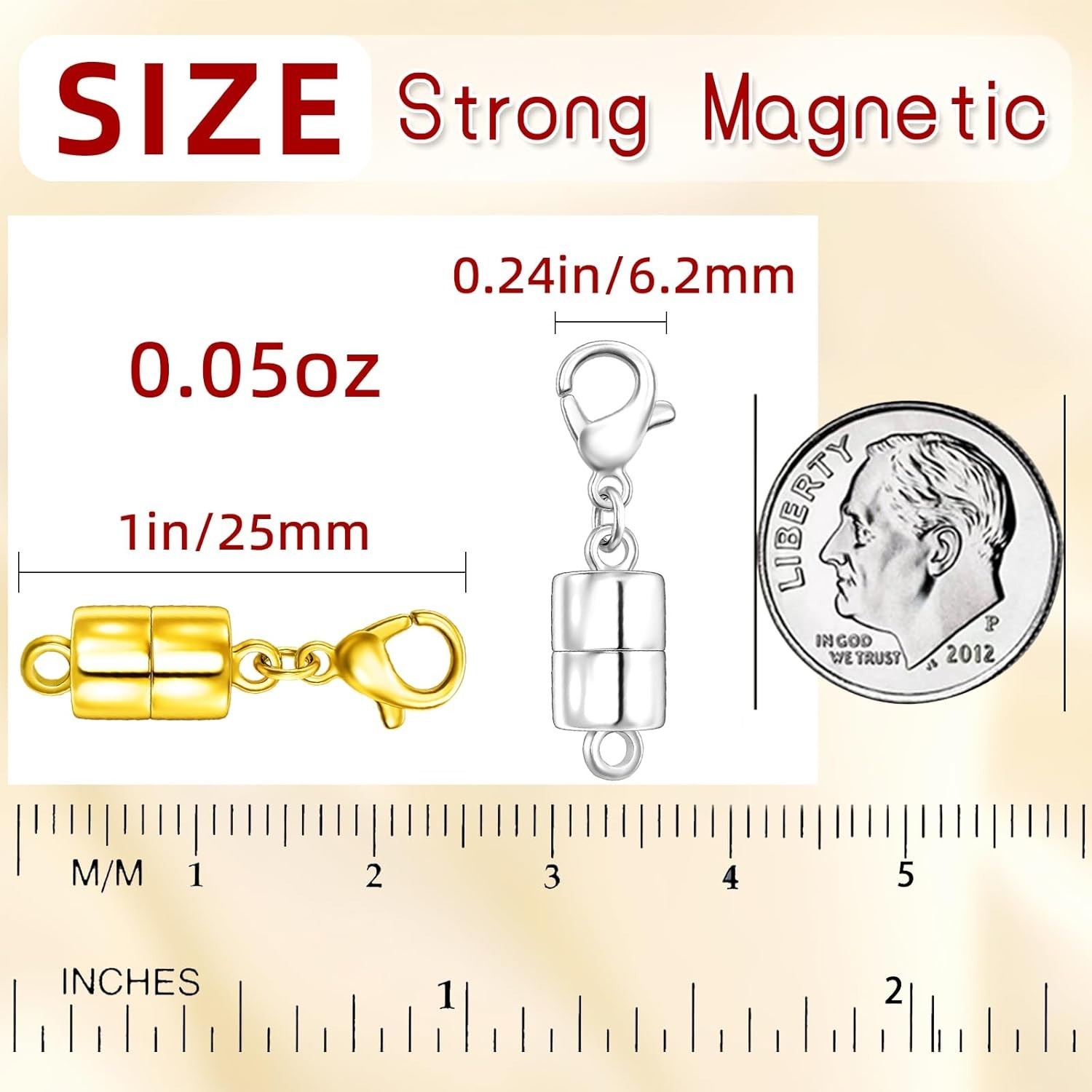 Versatile Magnetic Necklace Extenders – Gold & Silver Lobster Clasps for Jewelry