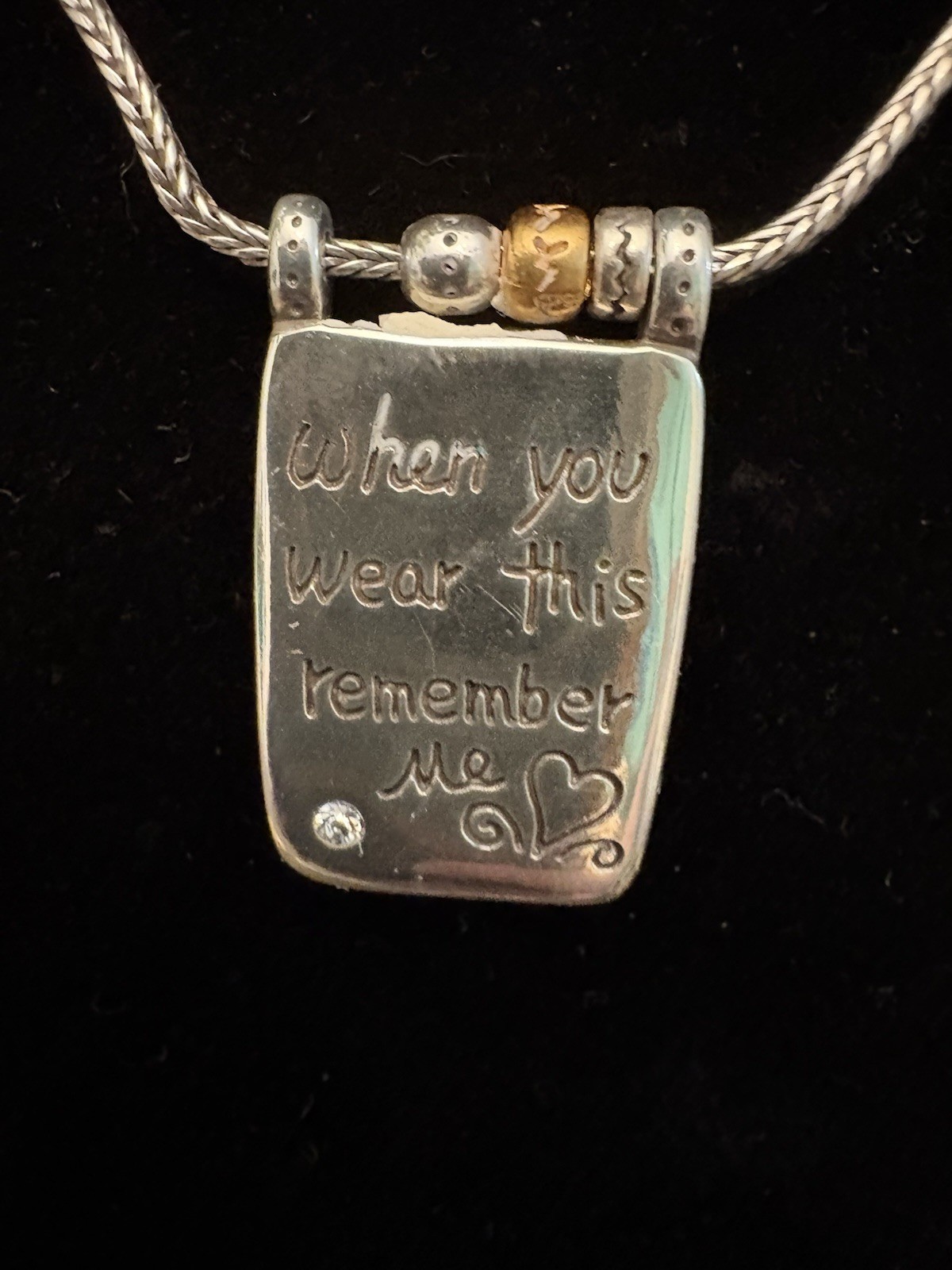 Brighton Remember Your Heart When You Wear This Remember Me 16-18” Unsigned Clip
