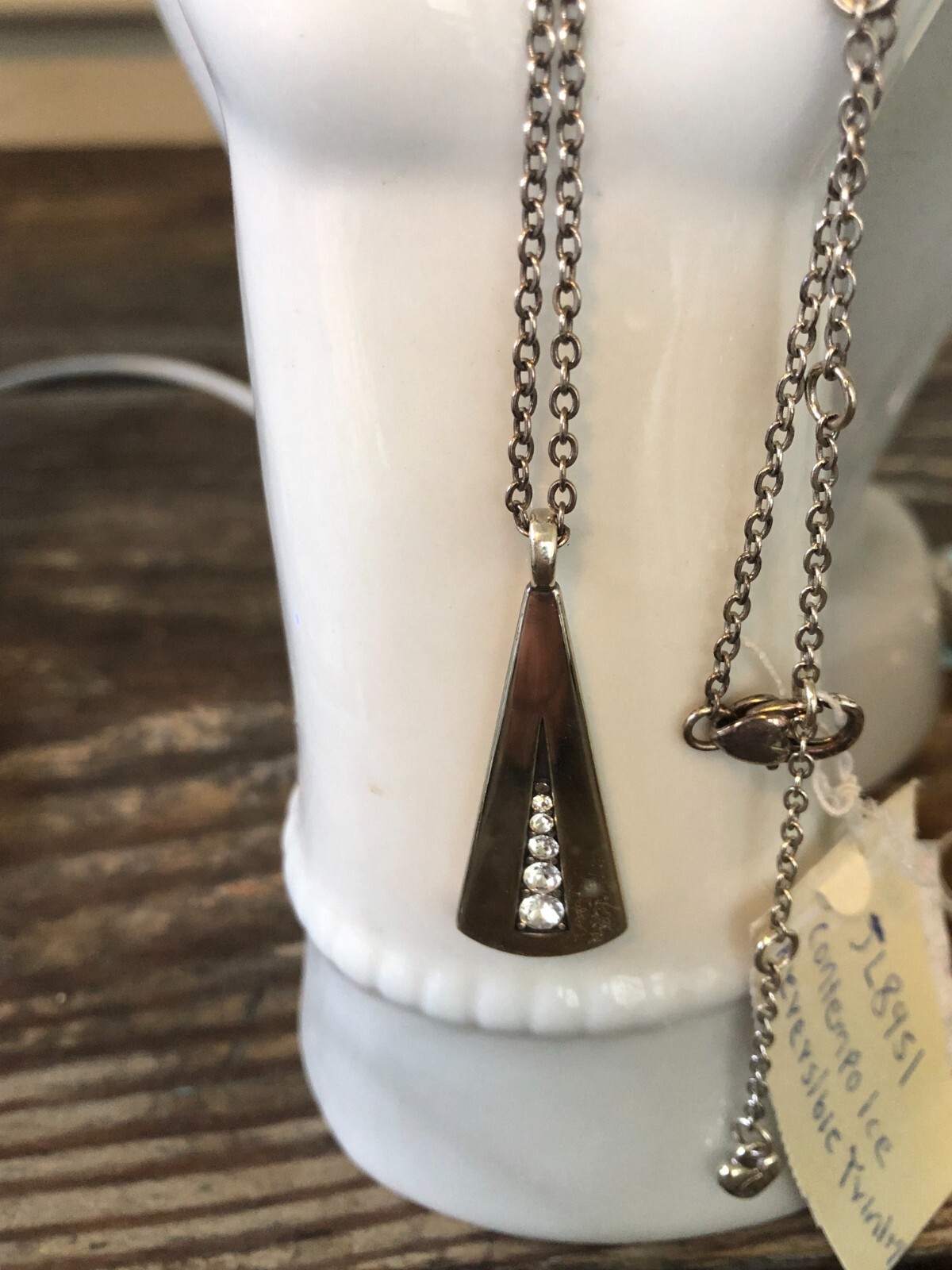 New Brighton Jewelry Contempo Ice Trinity Reversible Pendant And Neckalce