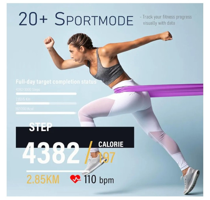 Smart Ring for Men Women Fitness Android iOS Fitness Tracker Pedometer Size9
