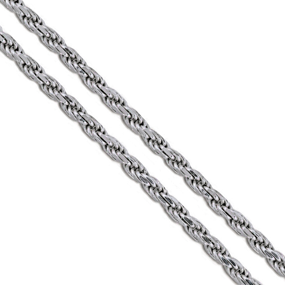 Stainless Steel Men’s Rope Chain 2.9mm 3.8mm 4.6mm 5.9mm Heavy Cord Necklace