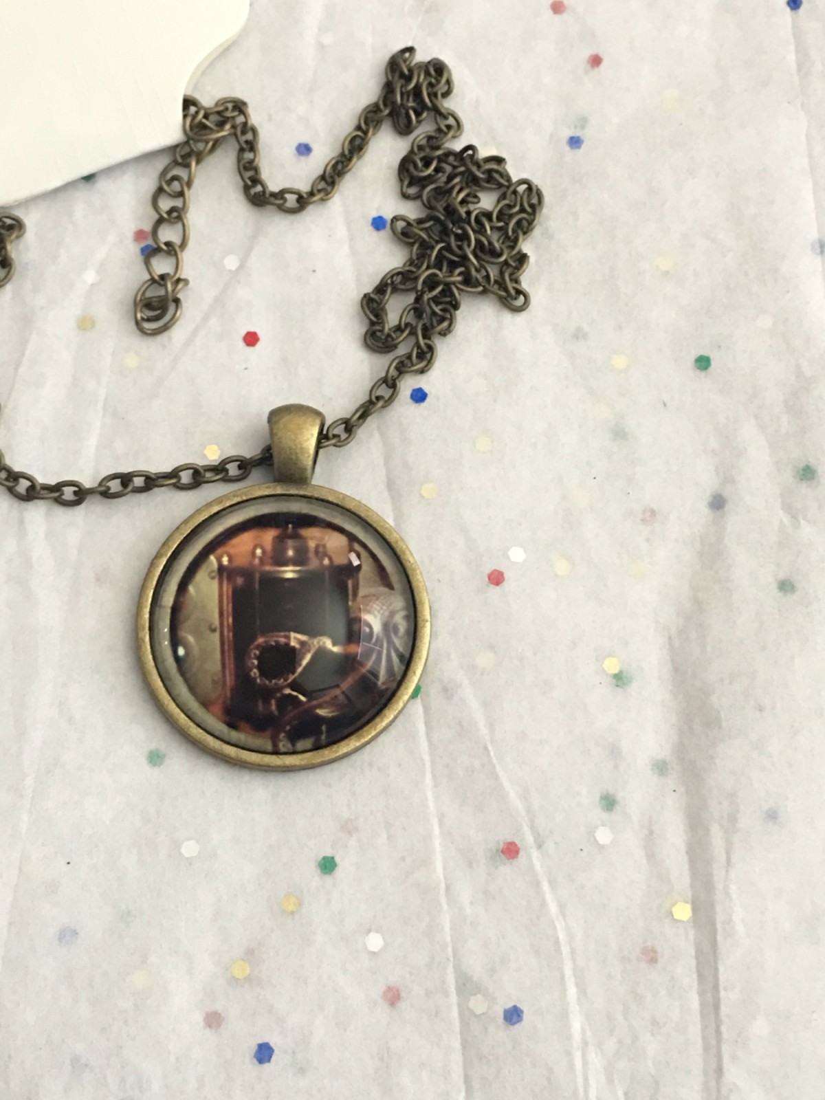 Steampunk * Art Deco * Art Nouveau Nightmare Before Christmas Cabochon Necklace