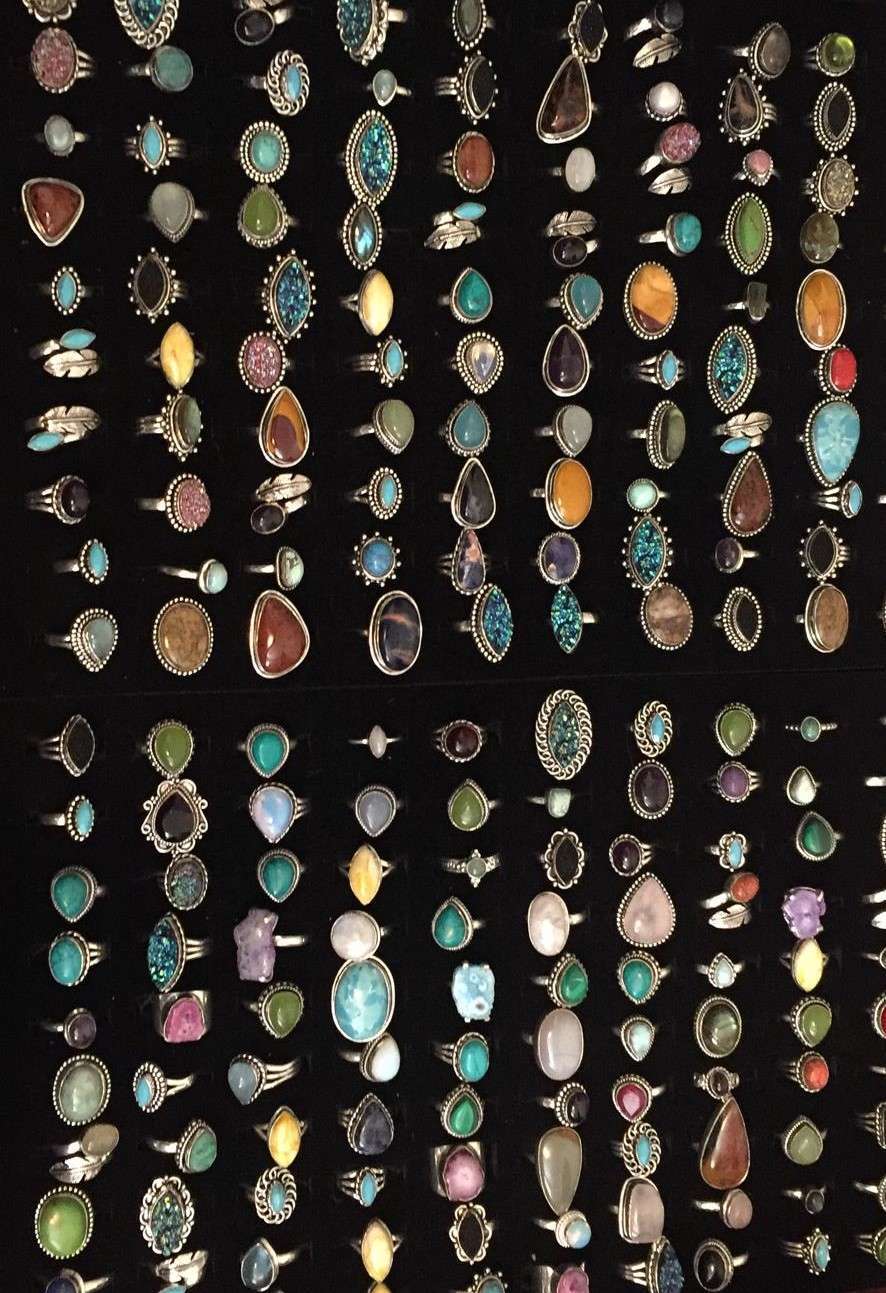 Multistone & Mix Gemstone 925 Sterling Silver Plated 20 Pcs Rings Lot 5FR-356