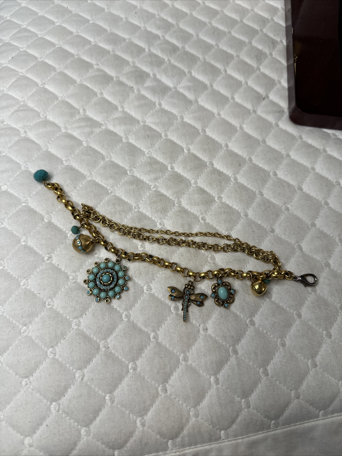 Vintage LINDA LEVINSON Multi-Strand Charm Bracelet 8″