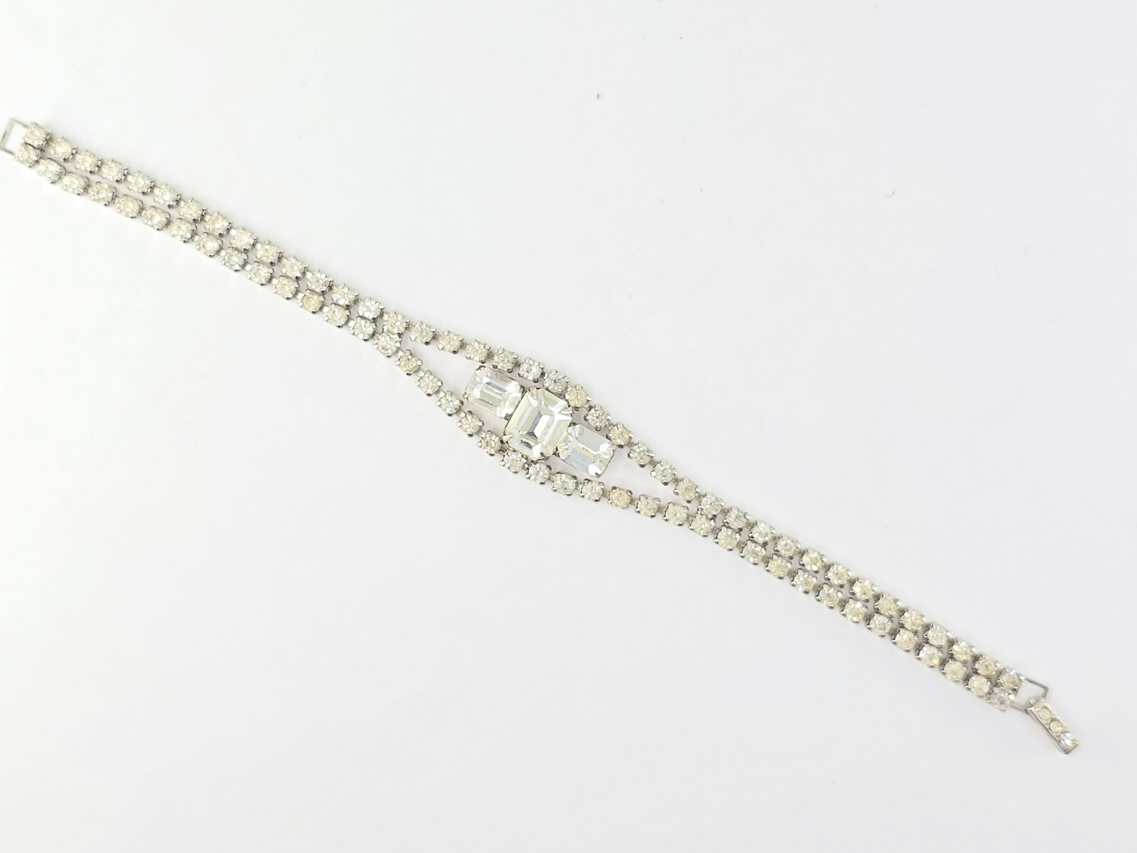 VTG 1950’s L’AMOUR FIFTH AVE. RHINESTONE CRYSTAL DEMI PARURE 3 pcs JEWELRY SET