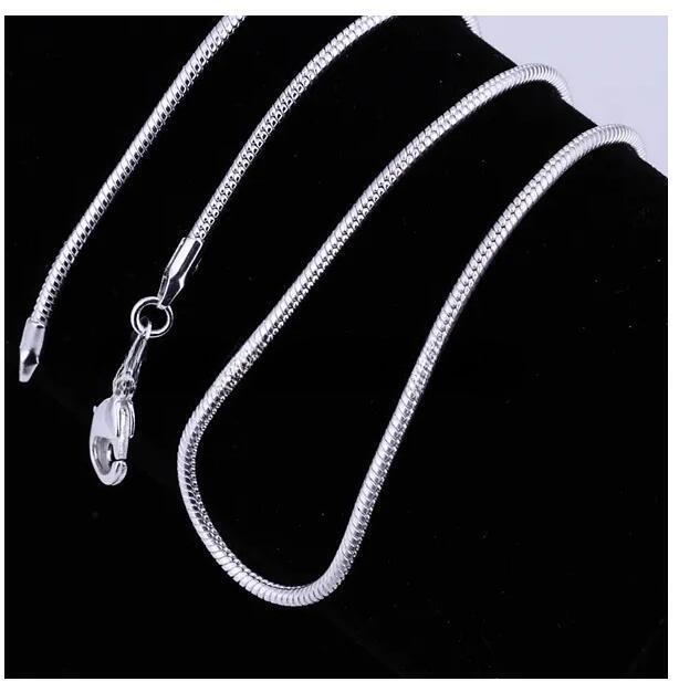 Wholesale 10pcs 2mm 925 Silver Plated Snake Chain Necklace 16″-24″,Pick Length!