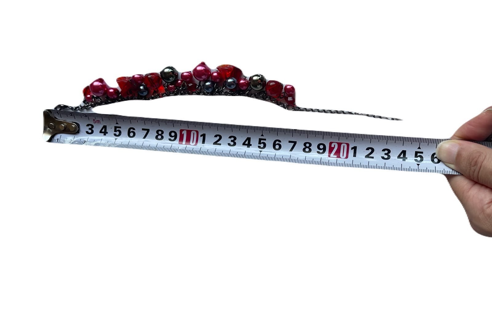 ⁠Boho Red Beaded Charm Anklet Vintage Style Ankle Bracelet