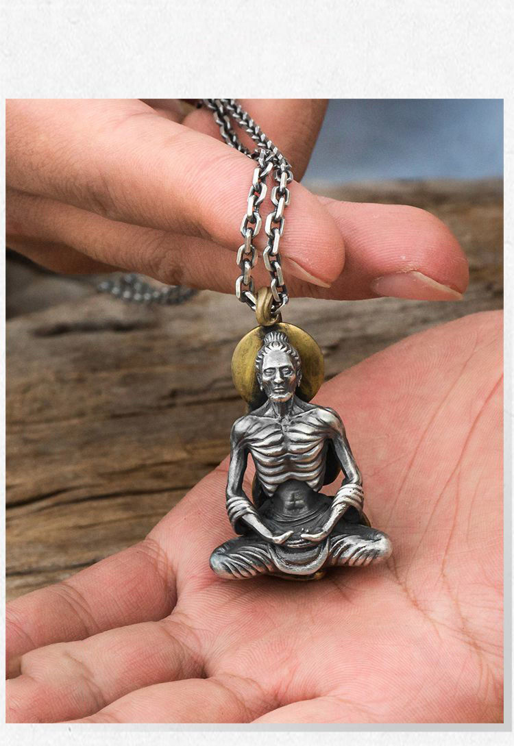 Medicine Buddha Stainless Steel Brass Deity Silver Gold Pendant Jewelry
