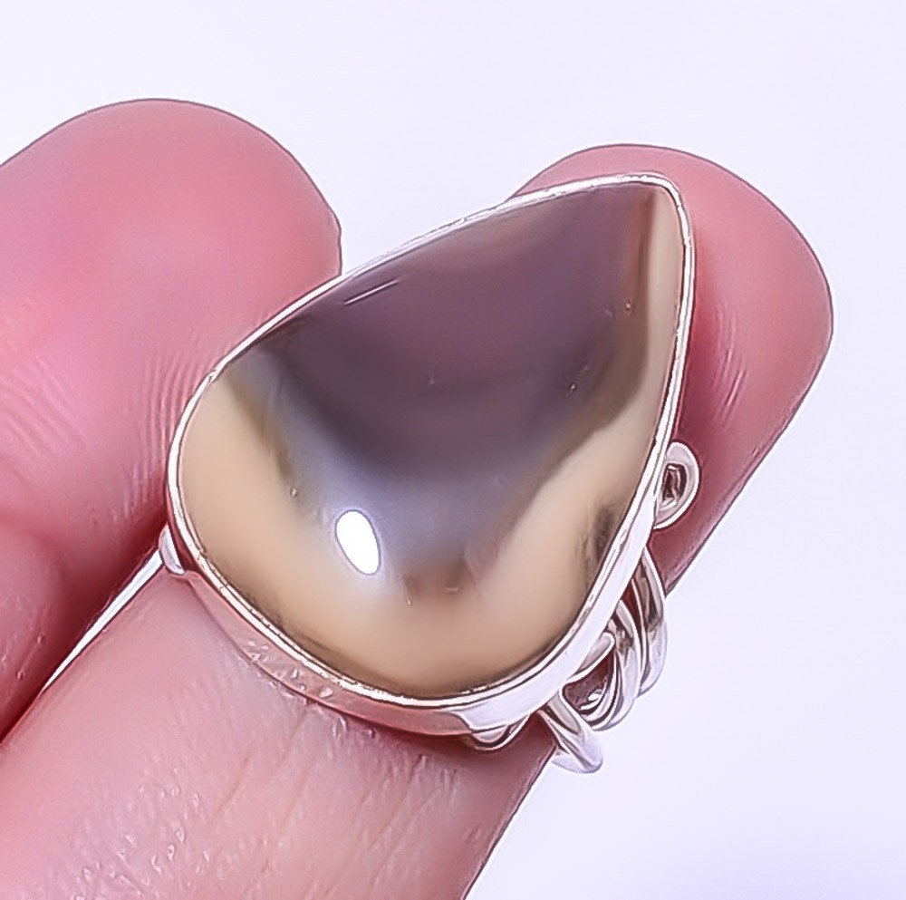 Imperial Jasper – Guadalajara Gemstone 925 Silver Plated Ring s.6.5 A346