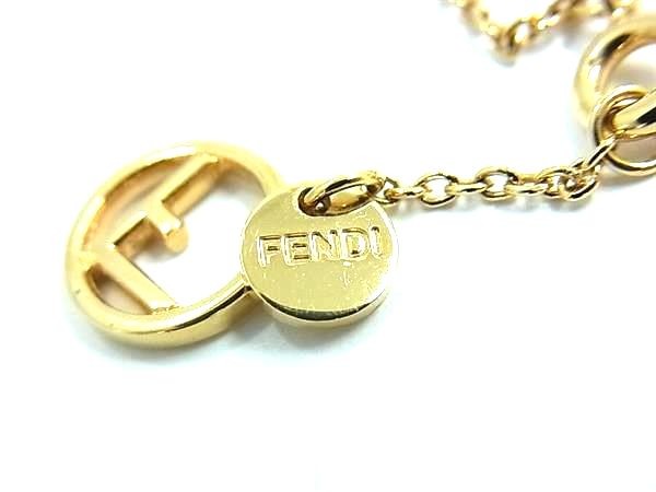 Fendi Fiz Rhinestone Bracelet Bangle Gold FU5566