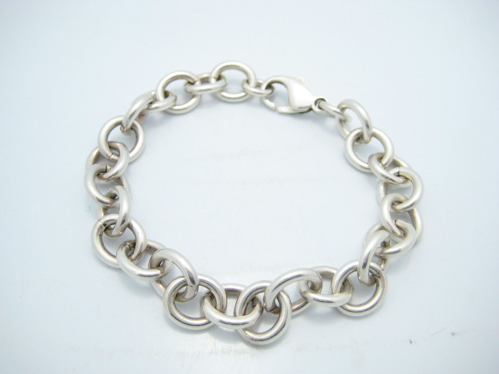 Sterling Silver 9.8mm Oval Chain Link Bracelet 8″