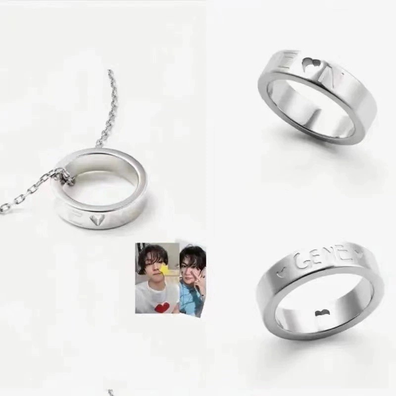Kpop ENHYPEN Rings & Pendant Necklace