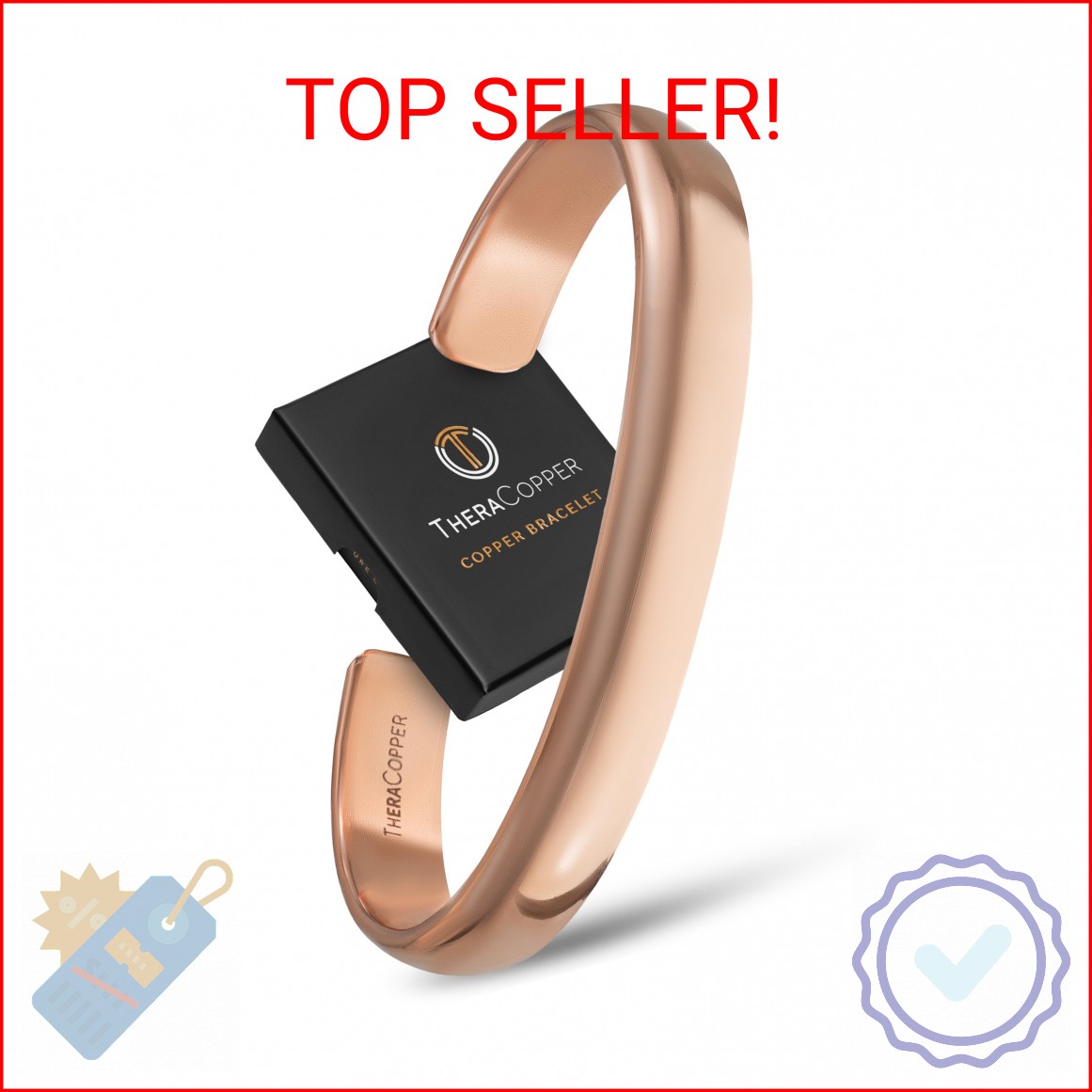 TheraCopper Copper Bracelet for Men & Women — 100% Pure Copper Bracelets — Raw,