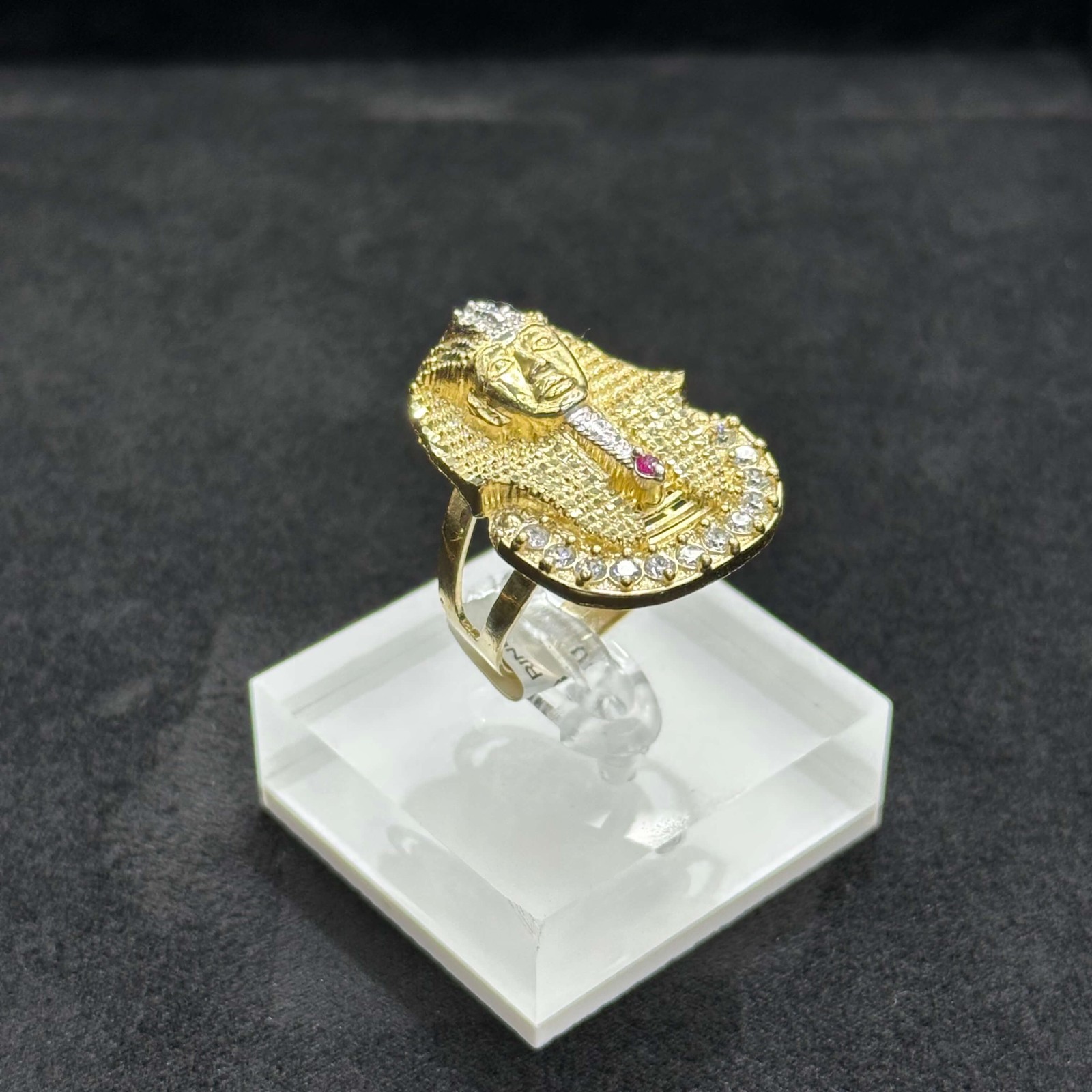 Large pharaoh Real 10K Gold Ring ANY SIZE