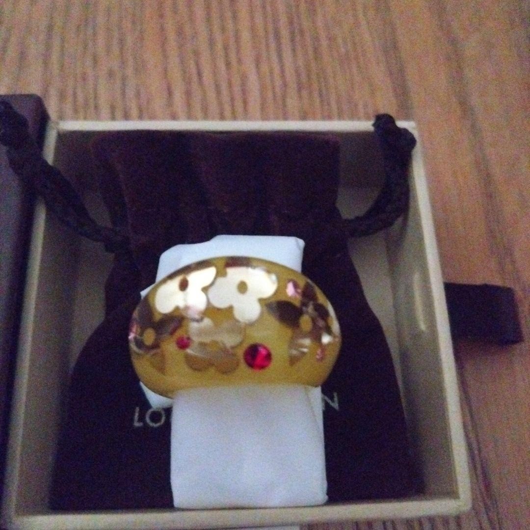Authentic Louis Vuitton Berg Inclusion Ring Yellow W/Box Size13 US 6.5-7 UK M-N