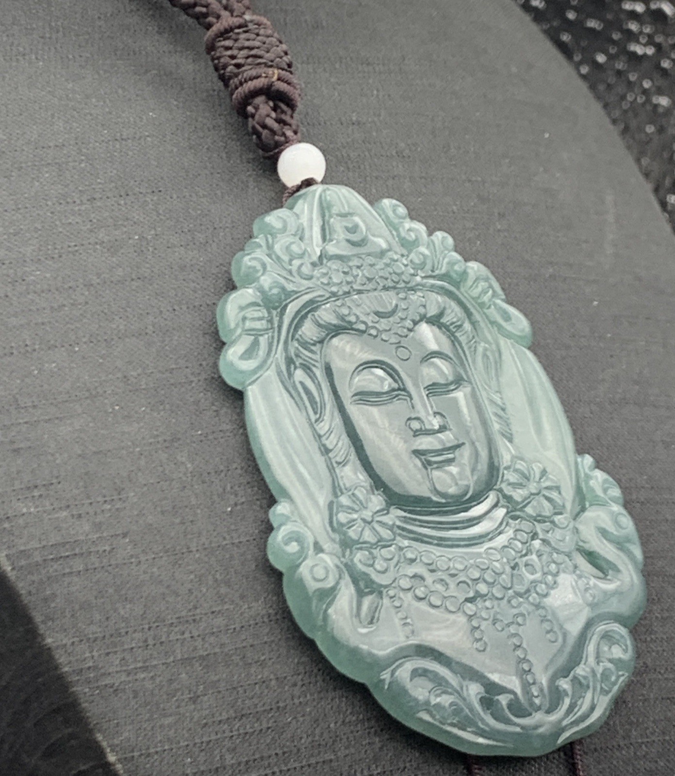 Video Certified Natural Green A JADE JADEITE PENDANT Guanyin KwanYin 420024 TS