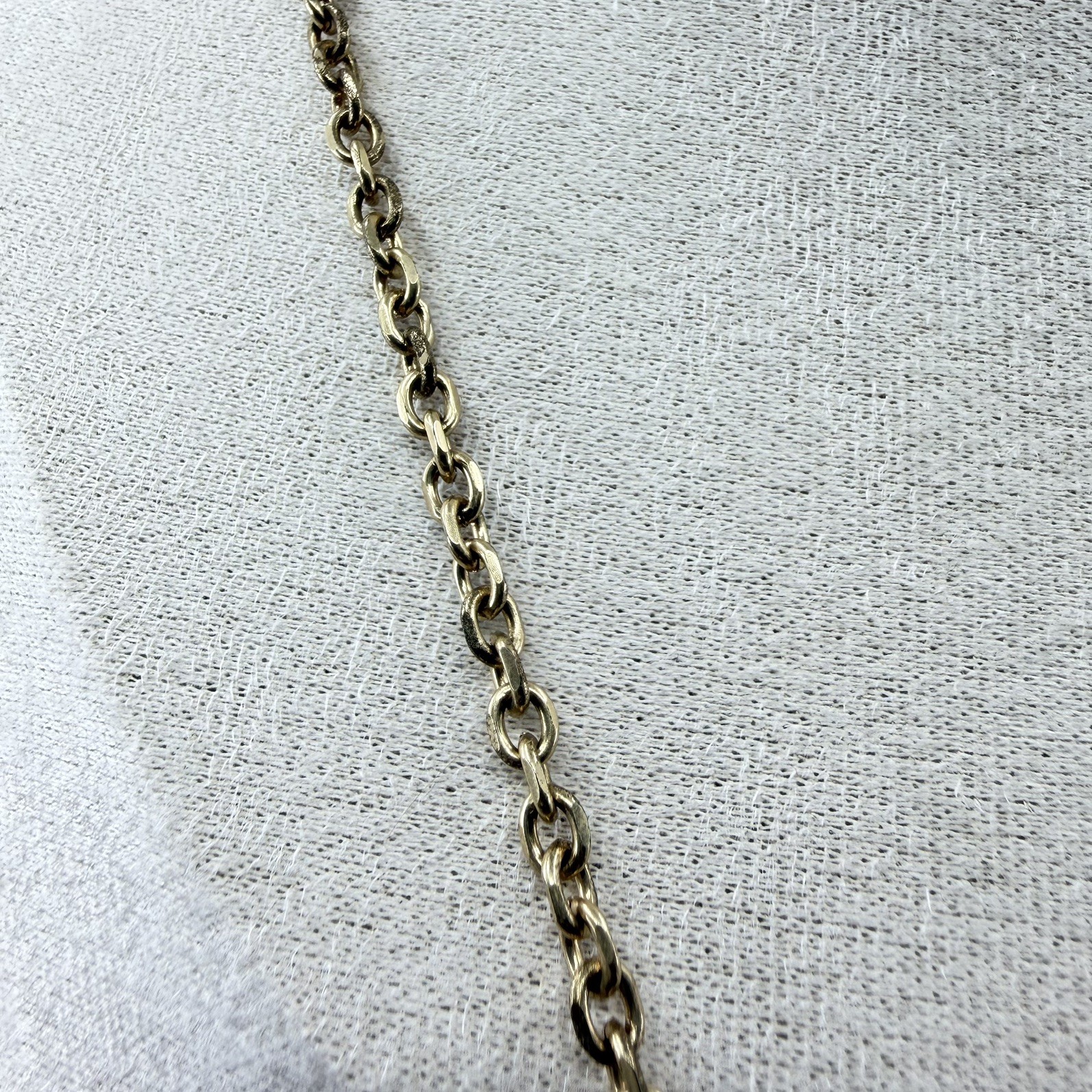 J. Crew Pendant Sweater Necklace, Gold Tone Navy Blue w Rhinestone