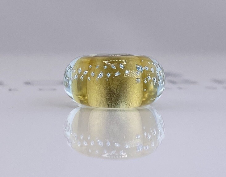 Trollbeads Silver Trace Gold Bead