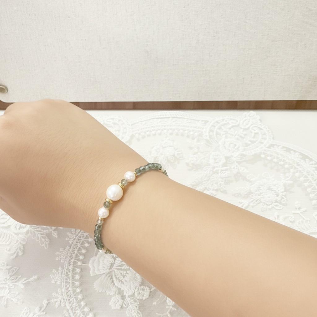 Hot Selling Freshwater Pearl Bracelet Lapis Lazuli Amethyst Green Crystal