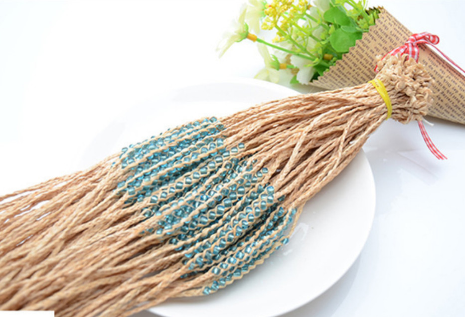 20PCS Friendship Raffia Wish Glass Beaded Bracelets Adjustable Braided Handmade