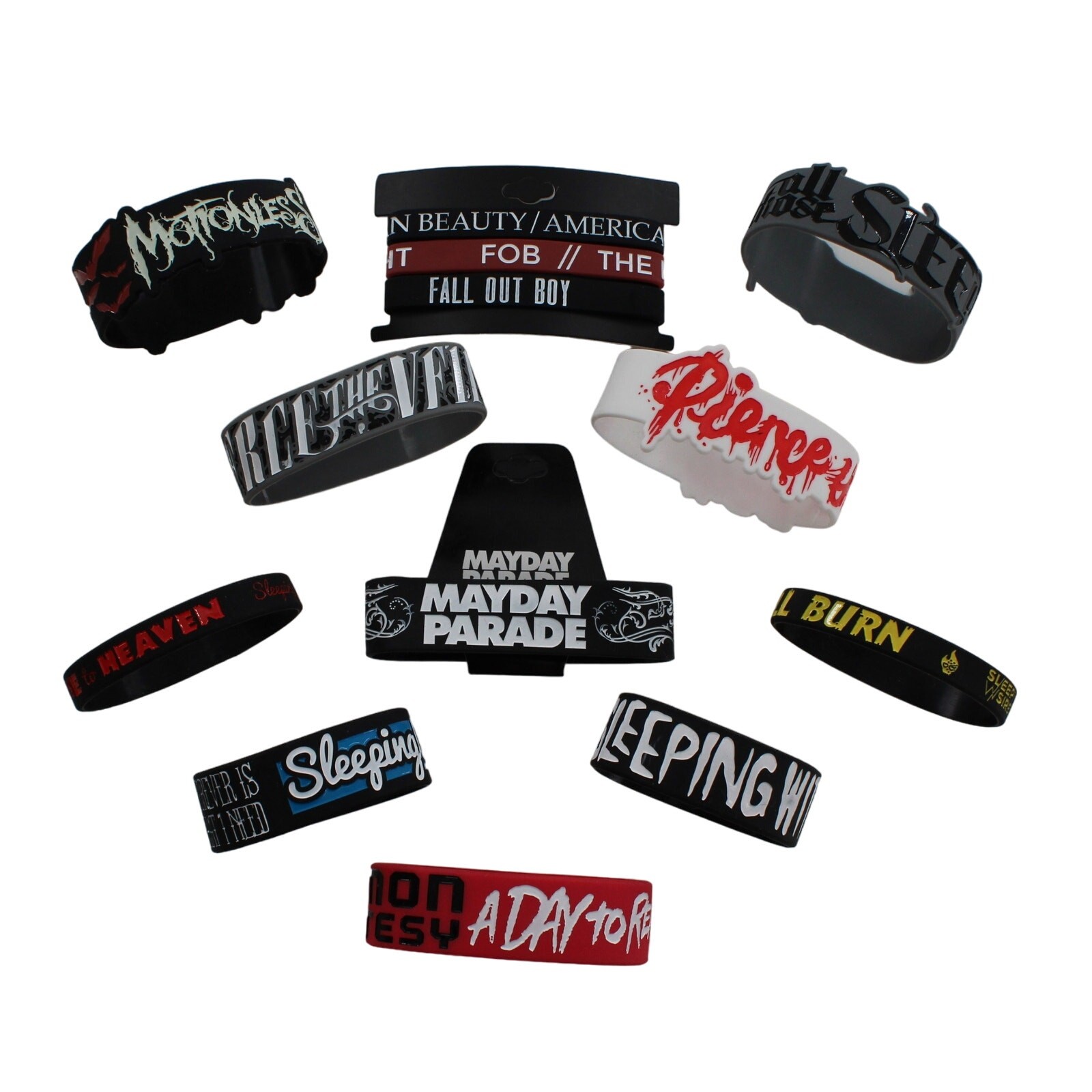13 Wristbands Pierce the Veil Sleeping with Sirens Motionless in White,etc #BB13