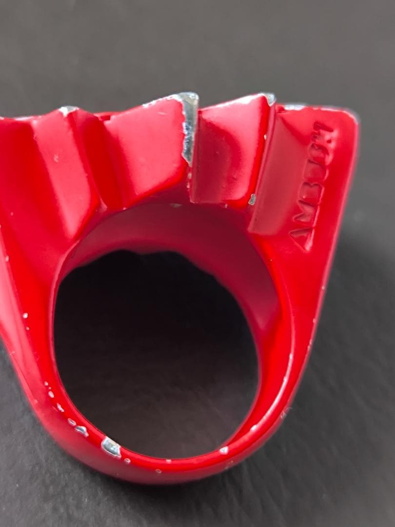 AMBUSH POW ring, red inner diameter 20mm used Japan