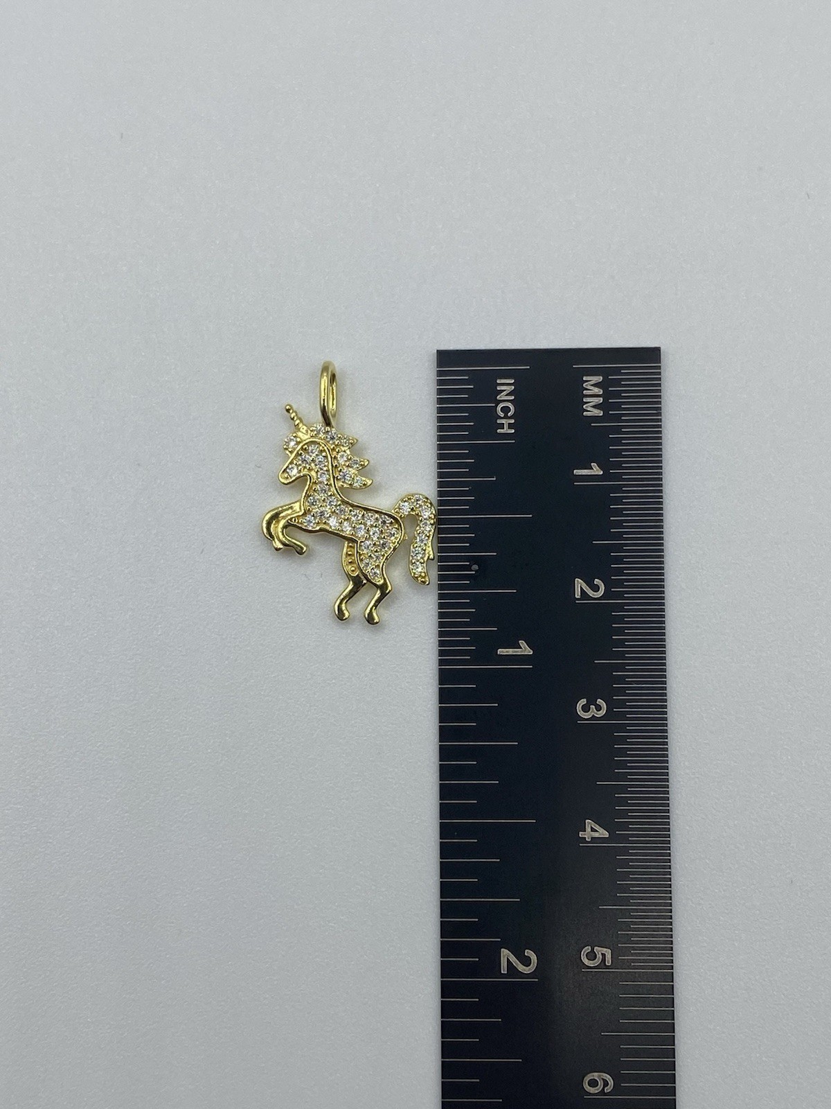 Unicorn 1.00CTW Moissanite Pendant – Gold over 925 Sterling Silver MSRP $200