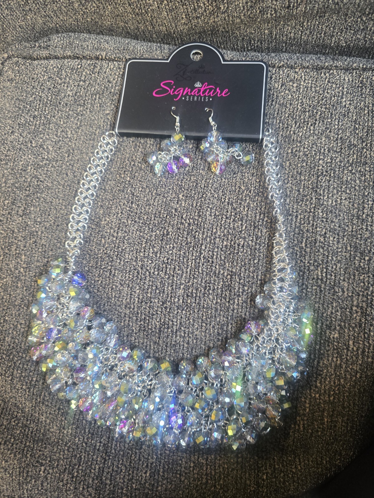 Signature Series The Tanger Silver Tone Multicolor Necklace & Earrings