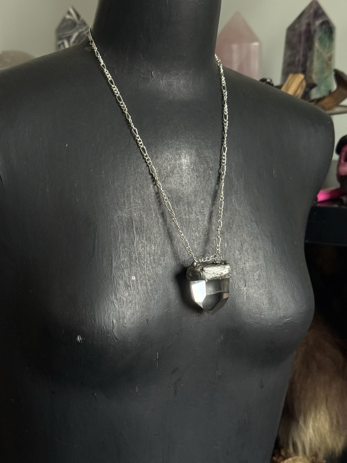 Crystal clear quartz aaa quality crystal necklace pendant healing jewelry
