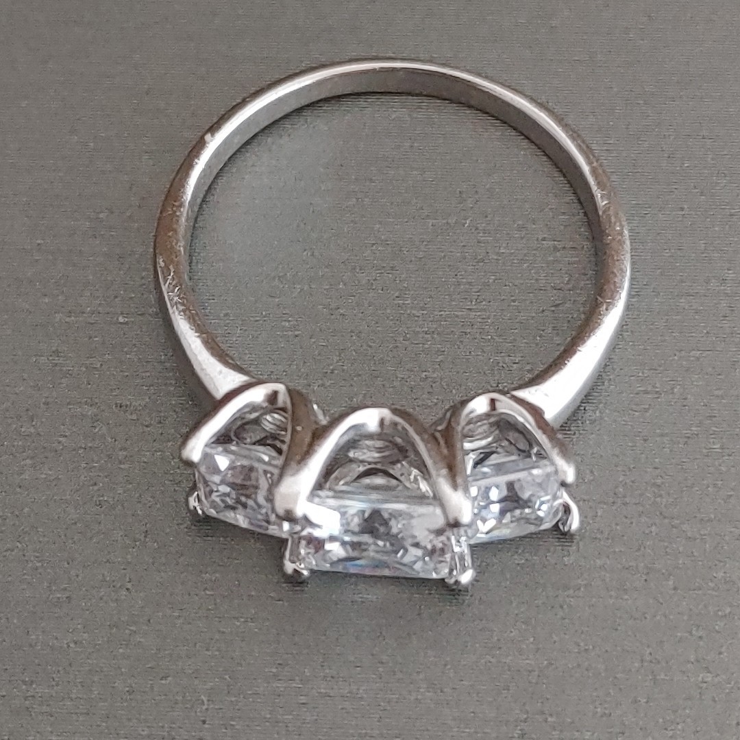 925 Sterling Silver CZ Engagement Ring Cubic Zirconia JCM Size 9
